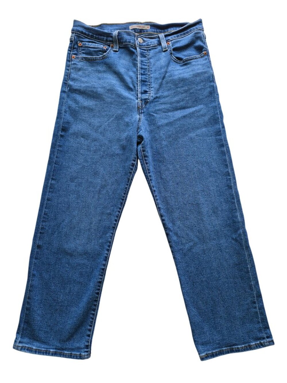 Levi's Premium Ribcage Straight Ankle Jeans Medium Wash Size 32 - Picture 4 of 16
